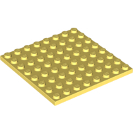 Lego destička 8x8, světle žlutá jasná (6223623)